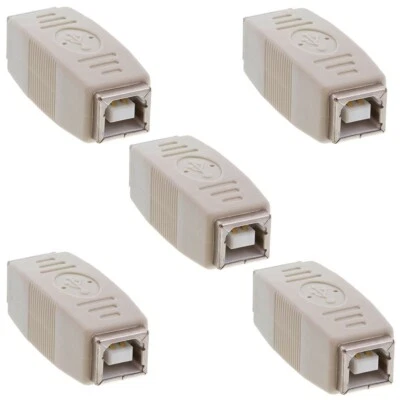 5 Pcs USB Type B Female to Female Coupler Printer Scanner Adapter Gender Changer - Image 1 of 2