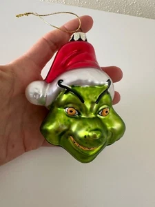 Dr Seuss Grinch Stole Christmas Ornament Glass - Picture 1 of 9