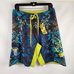 Reef Mens Moonchill Board Shorts Size 32 Teal Multicolor NWT - Picture 1 of 10