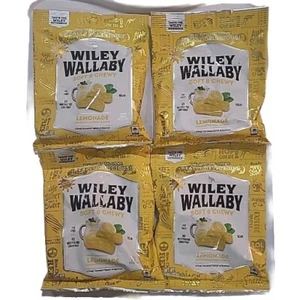 4 Bags Wiley Wallaby Lemonade Licorice 4oz Bags Exp February 2026 - Picture 1 of 1