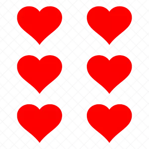 Set of 6 Heart Vinyl Decals | Love Valentine's Day Stickers | Car Laptop Phone - Picture 1 of 3