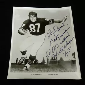 ED OBRADOVICH CHICAGO BEARS ACTION SIGNED 8X10 1963 world champion - Picture 1 of 3