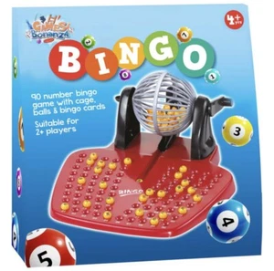 Bingo Game Set For Kids, 90 number Bingo game with cage, 28 x 11 x 29cm - Picture 1 of 2