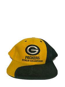 Vintage 90’s Green Gay Packers World Champions SnapBack Hat Swirl Style