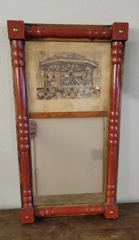 Antique Federal Period Sheraton Style Wall MirrorVintage 1970 Anton Pieck Cover