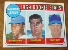 1969 Topps Baseball - # 641 N. L. Rookie Stars - Bobby Darwin, LAD; John Miller,