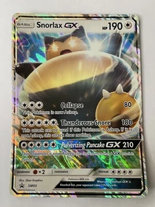 Carte Pokémon Snorlax GX SM05 Jumbo Black Star Anglais NEUF - Foto 1 di 2