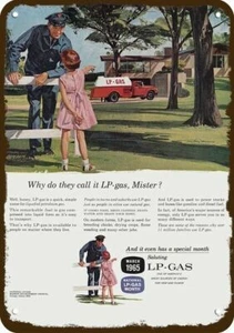 1965 LP LIQUEFIED PETROLEUM Propane Gas Truck DECORATIVE REPLICA METAL SIGN - Bild 1 von 1