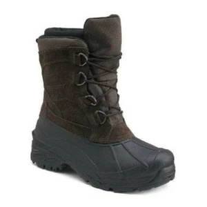 Mens Snow Boots Winter Totes Leather Thermolite Waterproof Insulated-size 8 - Picture 1 of 9