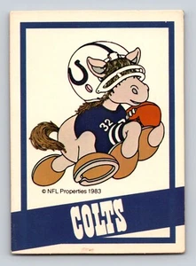 Colts 1983 NFL Properties Avon Huddle NFC cartoon Football Team Card - Picture 1 of 2