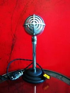 Vintage 1940's Shure 9830 / 730B microphone LED lamp midcentury modern light - Picture 1 of 16