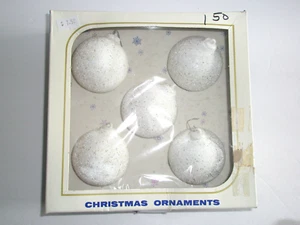 Jewelbrite Decoración Novedades Adornos de Navidad Bolas Blancas Brillo Plástico EE. UU. - Imagen 1 de 9