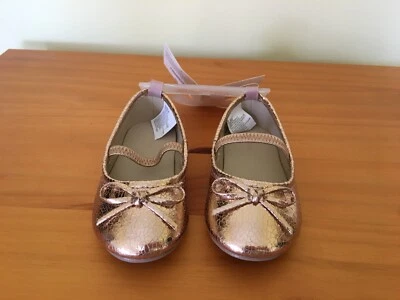 NWT Gymboree Rose Gold Flats Shoes Toddler Girl Outlet 4,5,6,8,9 - Image 1 of 2