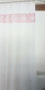 Threshold Pink/White  Stitch Pattern Shower Curtain 72x72  Brand New - Picture 1 of 3