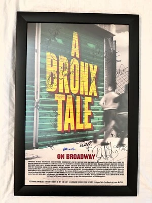 A Bronx Tale Musical Signed Broadway OBC Windowcard Poster - Framed - Image 1 of 4