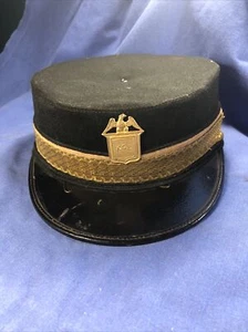 Vintage Knights of the Golden Eagle Kepi Hat Fraternal Cap KGE Antique - Picture 1 of 18