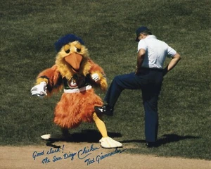 Ted Giannoulas signed San Diego Chicken autographed 8x10 photo - Foto 1 di 1