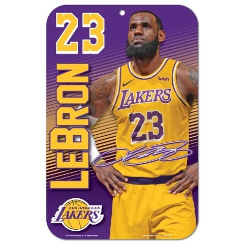 LEBRON JAMES LOS ANGELES LA LAKERS 11"X17" PLASTIC SIGN DURABLE POSTER NBA Cover