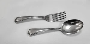 Baby Feeding Set Reed and Barton Sterling Clovelly No Monogram - Picture 1 of 3