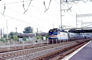 ORIGINAL KODACHROME SLIDE AMTRAK AEM-7 #936 MARCUS HOOK, PA OCTOBER 2001 - Picture 1 of 1