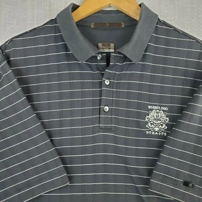 NIKE TIGER WOODS x WHISTLING STRAITS Medium Black Golf Polo Shirt Mens Cotton - Image 1 of 4