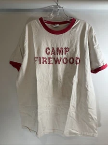 Camisa promocional de película de verano estadounidense Wet Hot - Camp Firewood RARA Netflix - Grande - Imagen 1 de 7