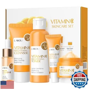 Vitamin C Skincare Set, Moisturizing Face Skin Care Kit with Facial Cleanser, - Picture 1 of 5