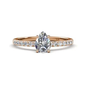 Lab Created Diamond & Moissanite Solitaire Plus Rings 10K Gold JP:311039 - Picture 1 of 12