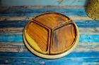 Handmade Three-Piece Wooden Food Or Snack Dish From Egypt Antiques
