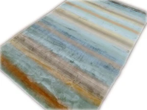 5'x 7'6 Rug | Hand Woven Modern Hand Loom Luxury Viscose Multi Color Area Rug - Picture 1 of 5