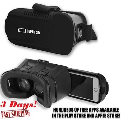 True Depth 3D® VR Inferno™ Premium Virtual Reality Headset Fits All 4-6" Phones