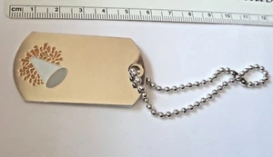 6" bead chain Cheerleader Engravable ID Luggage Sports Bag Tag Keyring Metal - Bild 1 von 3