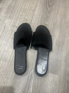 A New Day Black Slip on Sandal Size 11 - Picture 1 of 4