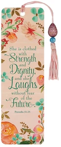 She is Clothed with Strength and Dignity Beaded Bookmark - Bild 1 von 12