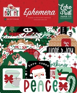 Echo Park Paper BAKING SPIRITS BRIGHT Ephemera Die Cut Cardstock Pieces Pack - Picture 1 of 3