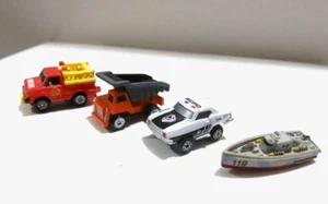 Galoob Micro Machines City Crew Police & Ship Set Of 4 - Picture 1 of 3