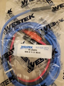 WESTEK ELECTRONICS-BANTAM TO ALLIGATOR CLIPS 8' BLUE TC260TX-10168868 - Picture 1 of 2