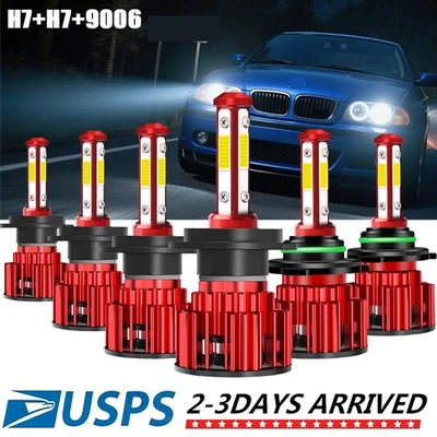 Fits for BMW 330Ci 325Ci 2001-2006 6x Combo LED Headlight Fog Light Bulbs Kit Foto 1 de 4