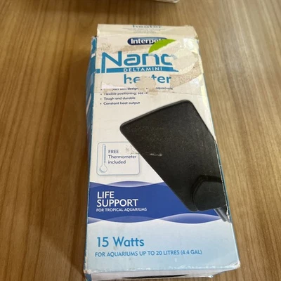 INTERPET NANO DELTA-MINI AQUARIUM HEATER FLEXIBLE FISH TANK TROPICAL TEMP - Image 1 of 3