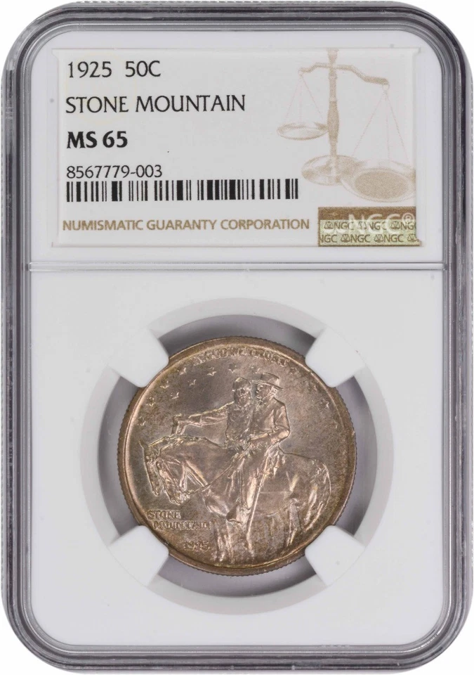 1925 Stone Mountain Commemorative Silver Half Dollar MS65 NGC - Image 1 of 2
