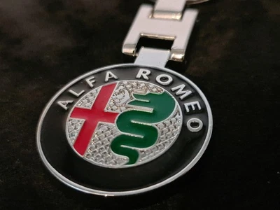 OBSESSED WITH CARS Alfa Romeo Logo Keyring