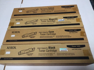 XEROX Phaser 6350 Toner Cartridge HIGH-CAPACITY Cyan Magenta Yellow Black set - Image 1 of 4
