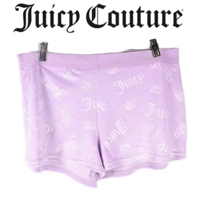 Juicy Couture Light Lavender Velour Sleep/Lounge Shorts Size XL - Image 1 of 4