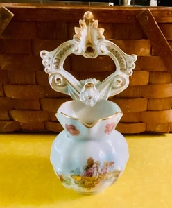 Vintage- German Meissen/Kalk-Porcelain-Hand Painted-Wall Pocket/Vase-Excellent - Picture 1 of 5