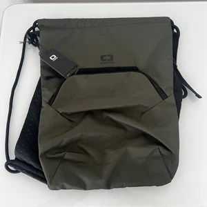 OGIO Drawstring Military Green 18"x14" Zipper Pocket NWT - Picture 1 of 4