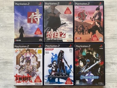SONY PS2 Way of the Samurai 1 2 & Western & 7 Blades & Cool Girl & Tensei set - Image 1 of 4