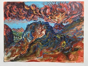 Robert Nicholson 1920~2004 ~ Abstracto 1981 ~ Lanzarote - El delicioso valle - Imagen 1 de 9
