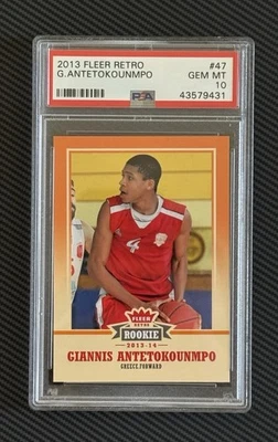 GIANNIS ANTETOKOUNMPO ROOKIE - PSA 10 GEM MINT - 2013 Fleer Retro RC #47 - Image 1 of 2
