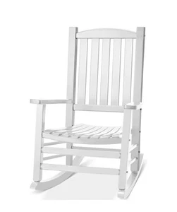 Wood Outdoor Rocking Chair, Oversized Patio Rocking Chair - Picture 1 of 10
