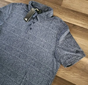 ADIDAS GOLF POLO MENS XL BLUE FAIRWAY ULTIMATE365 JACQUARD PERFORMANCE $70 NEW! - Picture 1 of 13